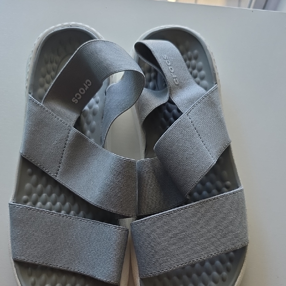 B2 Gray Crocs Sandals